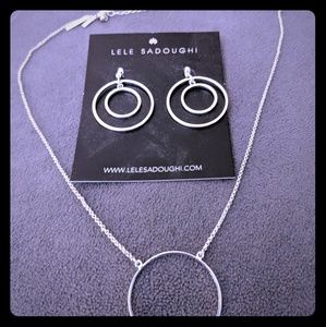 Lele Sadoughi earring and necklace set